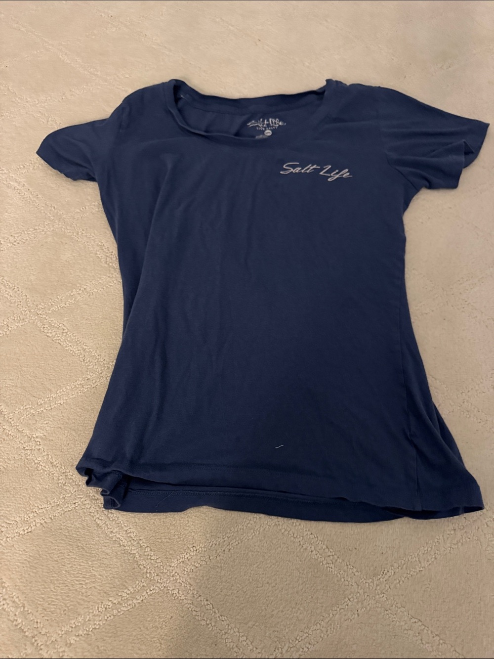 Salt Life Women's Navy Short Sleeve Logo Tee